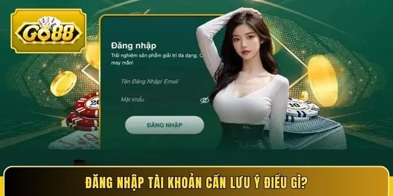 Đăng nhập tài khoản cần lưu ý điều gì?
