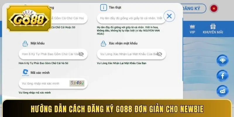 Hướng dẫn cách đăng ký GO88 đơn giản cho newbie