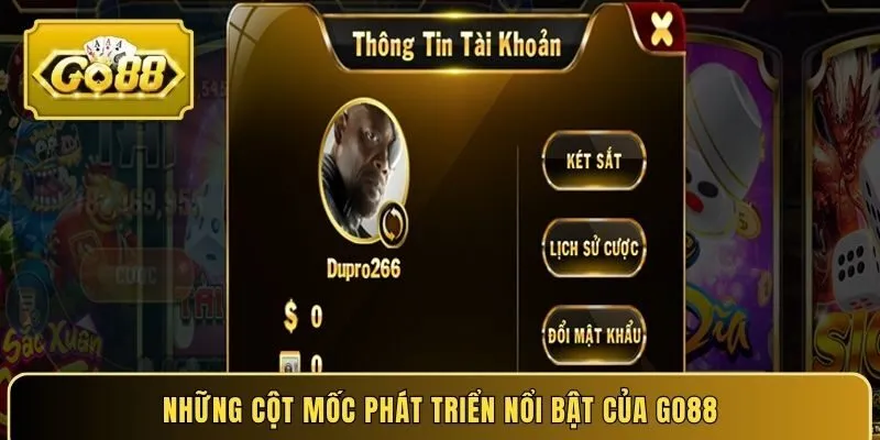 Những cột mốc phát triển nổi bật của Go88